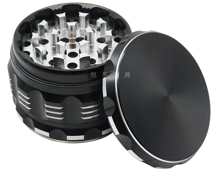 customized premium CNC hard teeth easy to clean and grind metal herb grinder 63mm aluminum alloy tobacco grinders