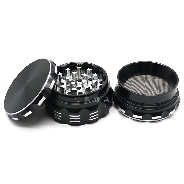 customized premium CNC hard teeth easy to clean and grind metal herb grinder 63mm aluminum alloy tobacco grinders