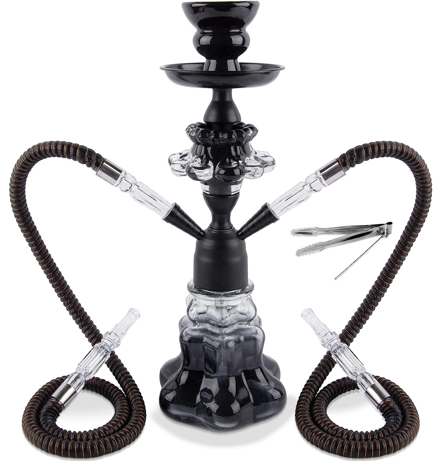 Hot sale Simple,Light Luxury  style small hookah bar shisha arabic hookah complete set of hookah accessories with double tubes