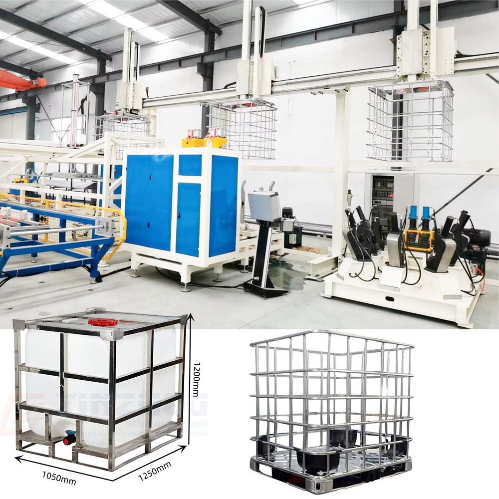 1000L IBC Container Equipment Tank Stainless Steel Tubular Cage Automatic Welding Machine Ibc Cage