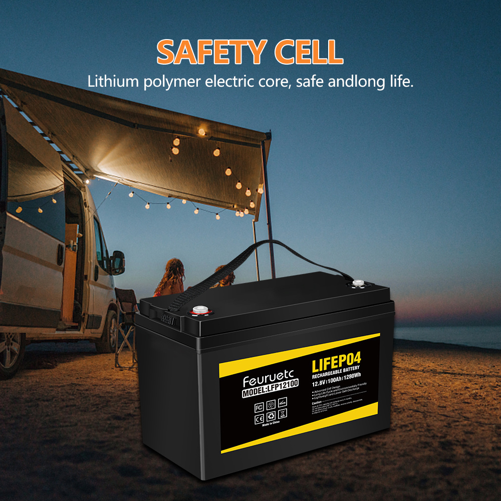 Best selling products 2024 Portable Deep Cycle Solar RV Caravan Marine 12 volt Lithium Ion Batteries 12V 100ah LiFePO4 Battery