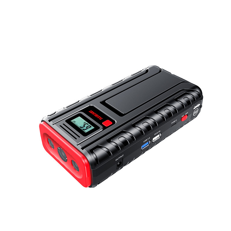 Portable multi function compact car jump starter 12000mAh 25000mAh 30000mAh powerbank small battery packs emergency jump starter