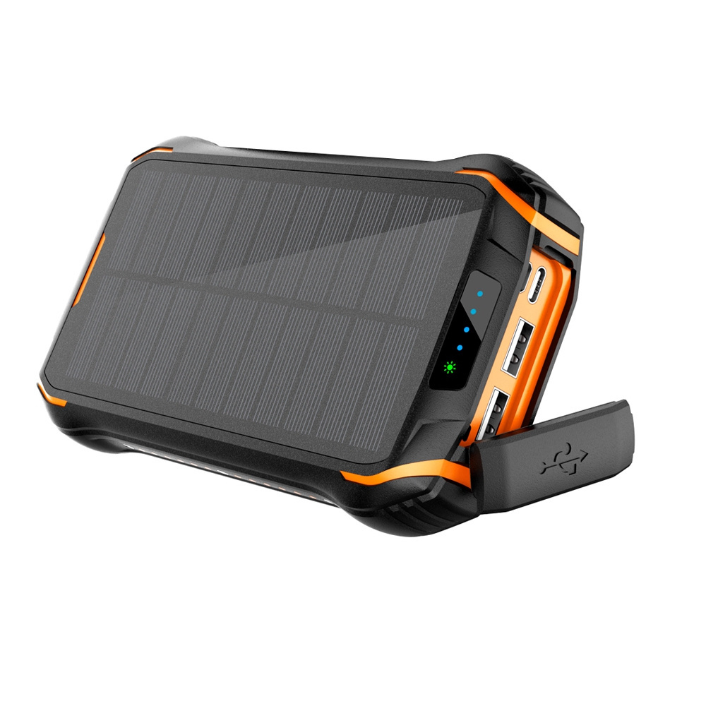 2024 unique design portable large capacity usb c solar panel waterproof 26800mAh solar charger power bank