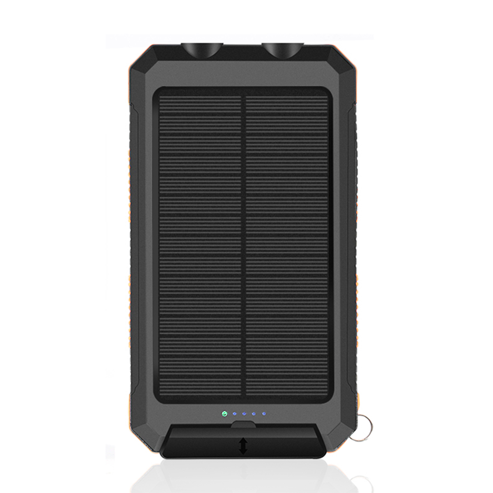 new arrival 2024 products 8000mAh large capacity dual USB LED flashlight outdoor waterproof portable compass solar power bank