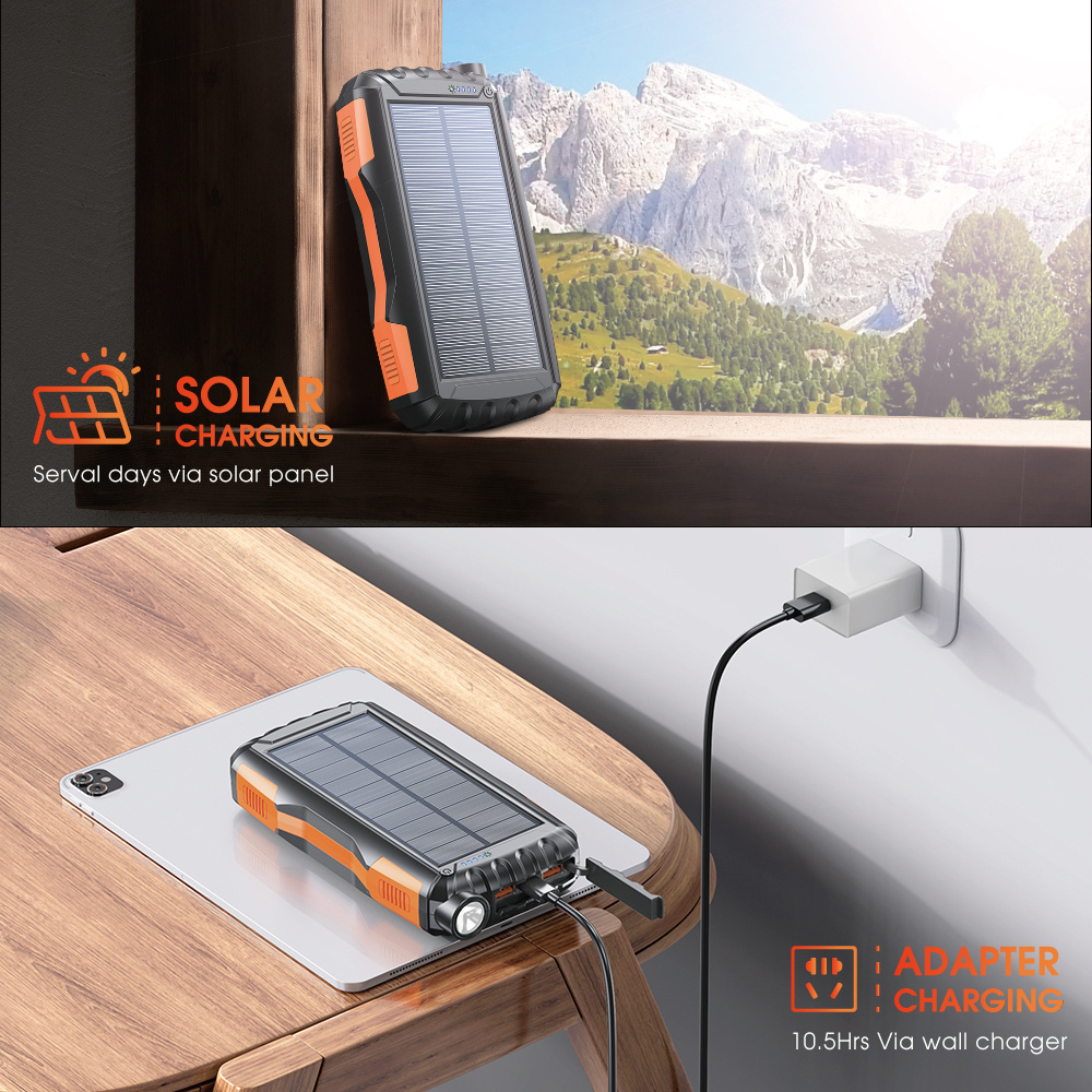 new products 2024 Customized 42800mah large capacity general smart phone charging bank outdoor portable solar power bank