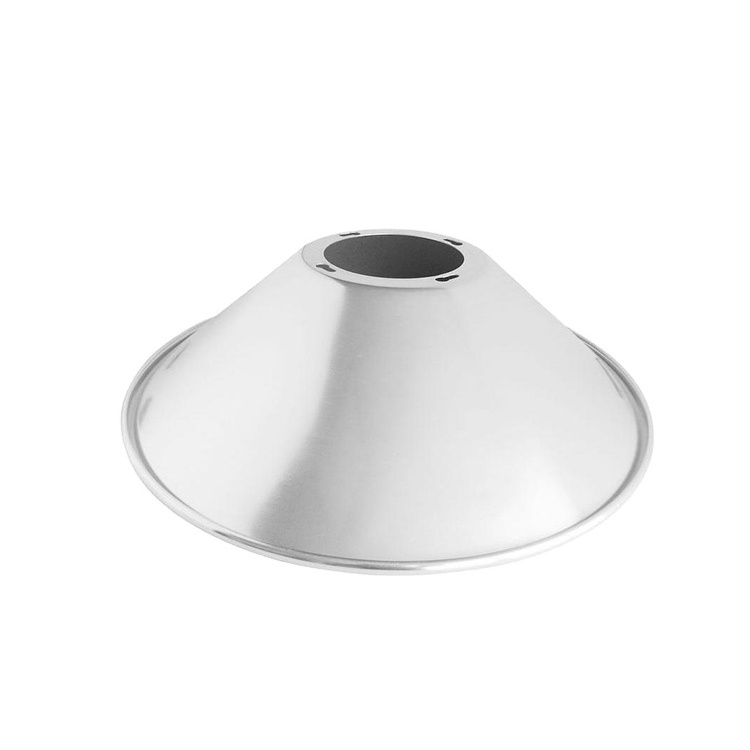 Light Cover OEM Fabrication Deep Drawn Parts Metal Spinning Spun Parts Aluminum Steel Cones Lighting Lampshade