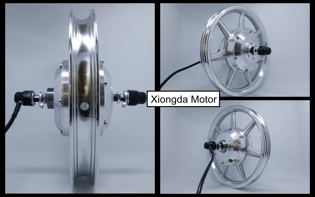 Xiongda high speed electric bicycle motor 14 16 inch brushless dc hub motor e-bike scooter rear motor