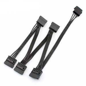 4Pin Female IDE to SATA Cable for PC SSD Server Hard Disk 1 to 5 Splitter Power Supply Cables Adapter Converter Cord