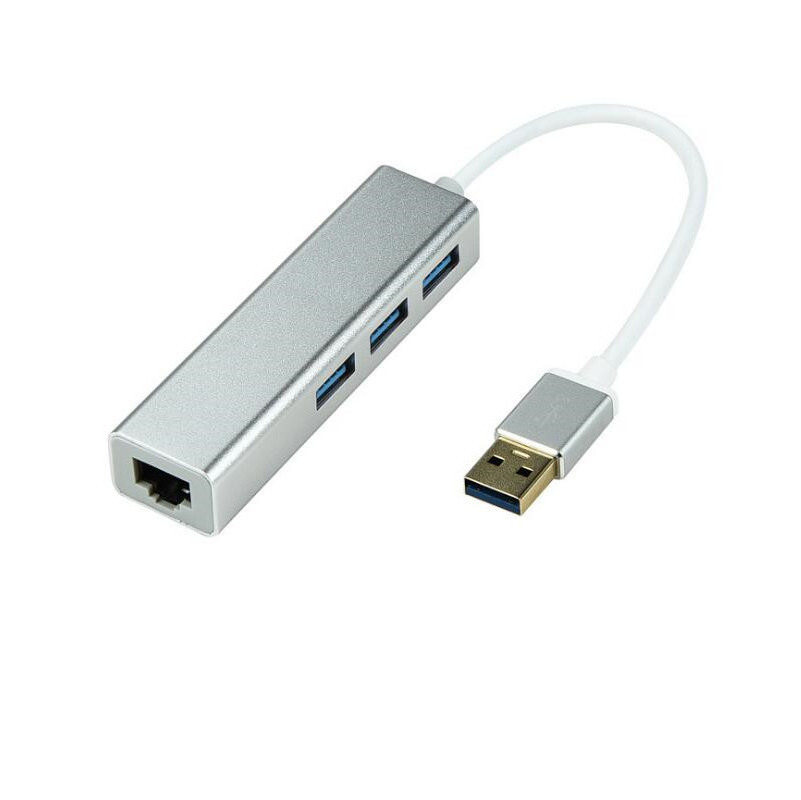 USB3.0 network card aluminium alloy 3 port HUB USB to RJ45 external drive free