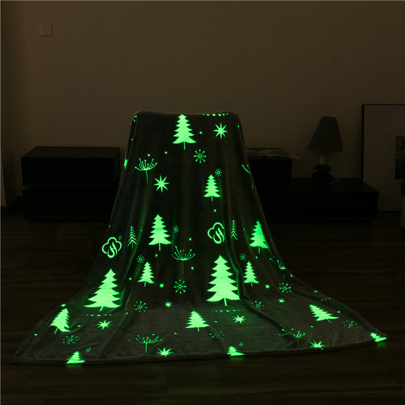 Novelty Luminous Magic Blanket Design Customizable Holiday Decoration Baby Gift Blanket Glow In The Dark