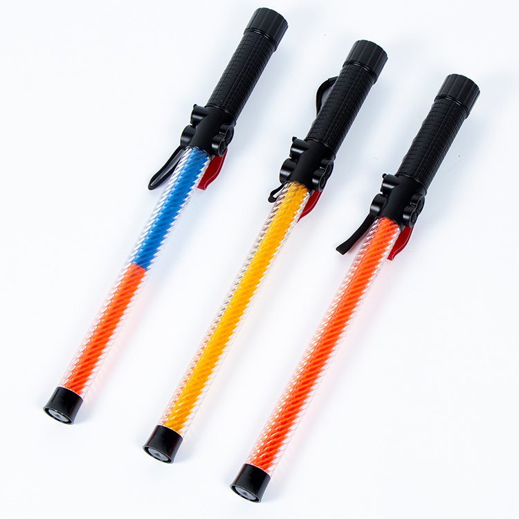 Warning stick light security traffic red blue led strobe chargeable baton