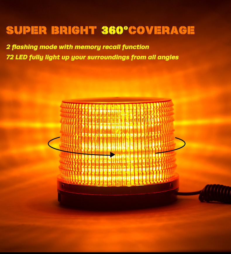 10v~30v Led Rotating Beacon Light Truck Forklift Emergency Led Warning Strobe Light