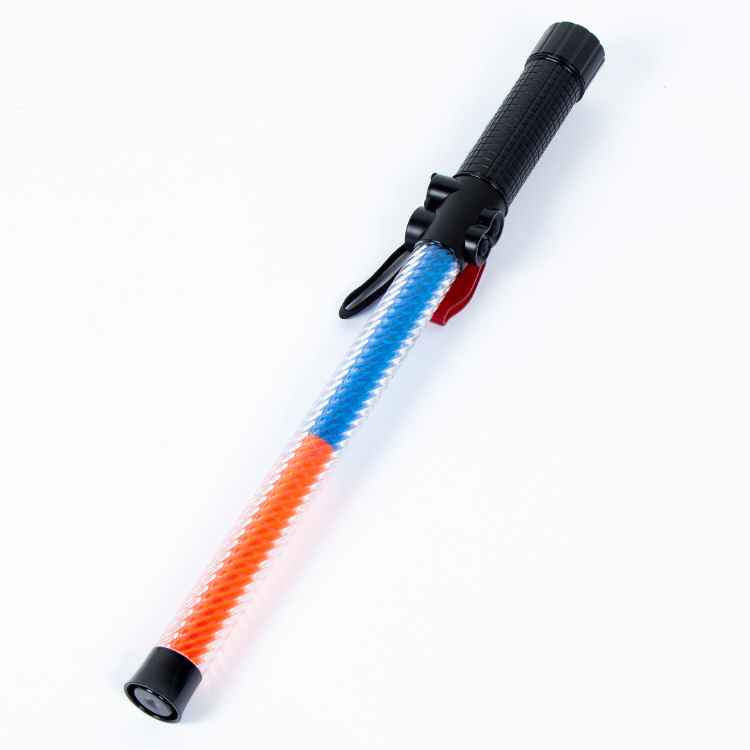 Warning stick light security traffic red blue led strobe chargeable baton