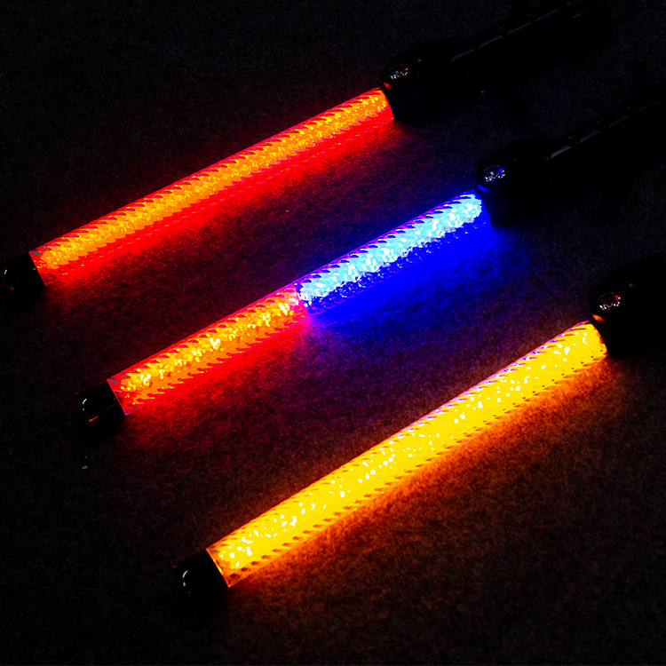 Warning stick light security traffic red blue led strobe chargeable baton