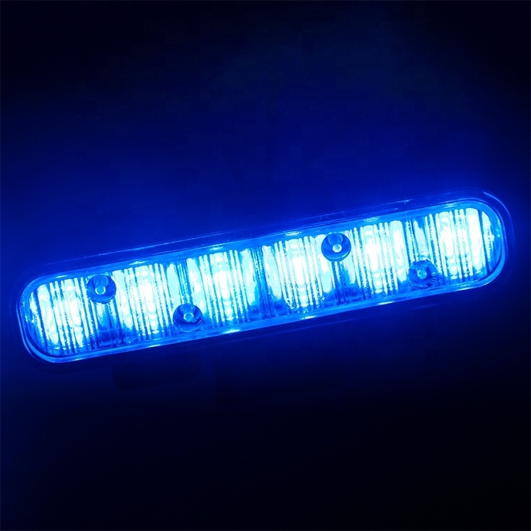 DC12V ice blue Led Warning lights motorcycle  Flashing Light ION mirror split flasher car vehicle amber red white strobe light