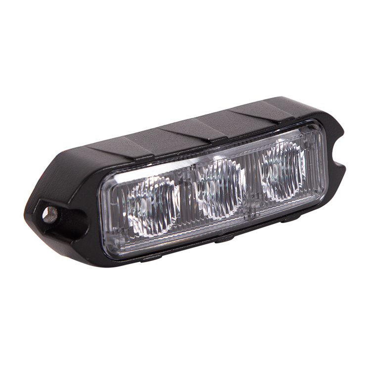 DC12V 3LED strobe Emergency lights Vehicle Surface Mount Grille Warning ambulance Strobe Light Heads car Truck flasher