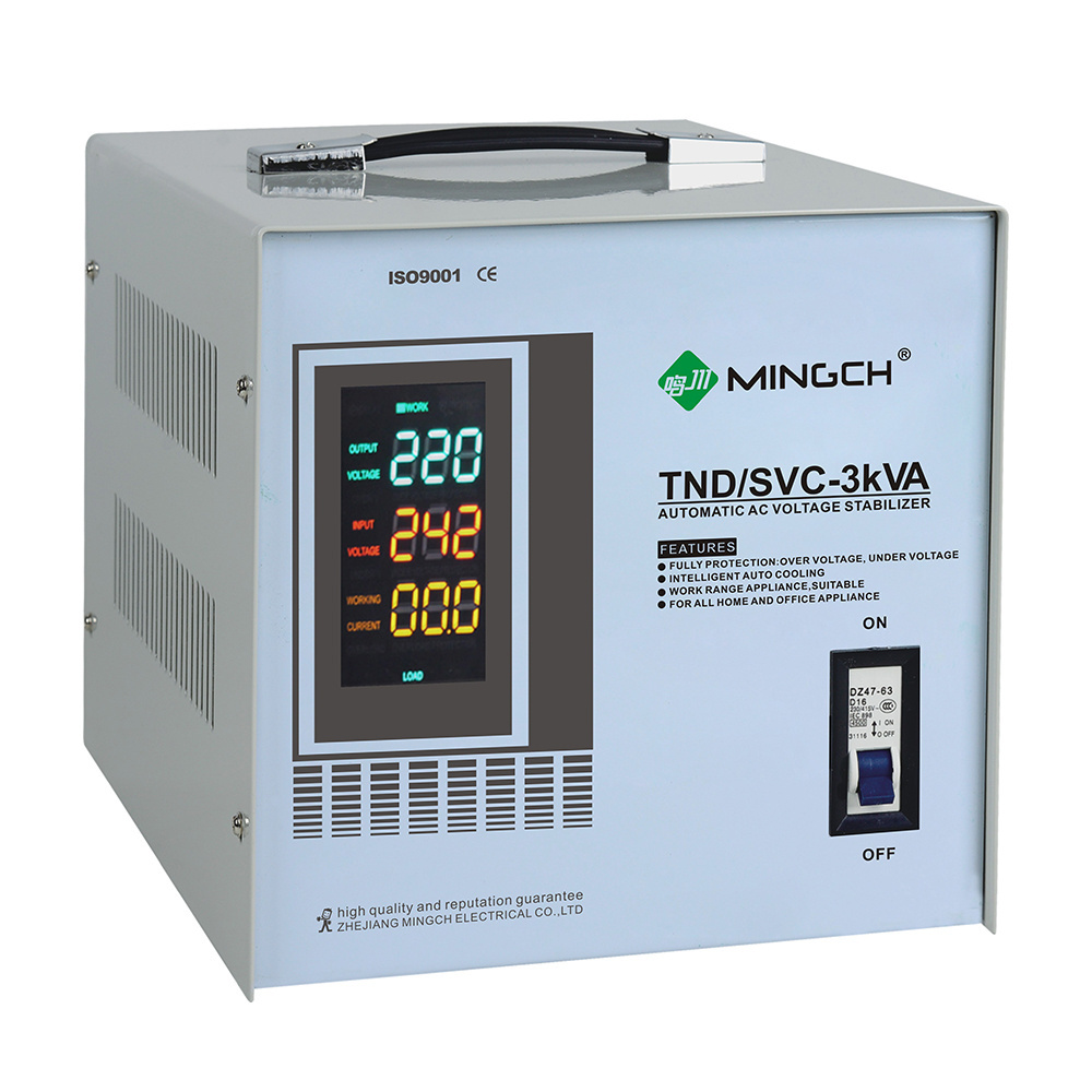 Electrical Stabilizer 2KVA 3KVA 120V 220V Svc Single Phase 2000VA 3000Va Ac Automatic Voltage Regulator 3000W Stabilizers AVR