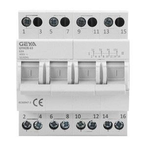 GEYA GYHO8-63 2P Changeover Switch 2p 63a 230/400vac Modular Dual Power Manual Transfer Switch PC Rail Switch 3 Poles 32a 63 ZHE