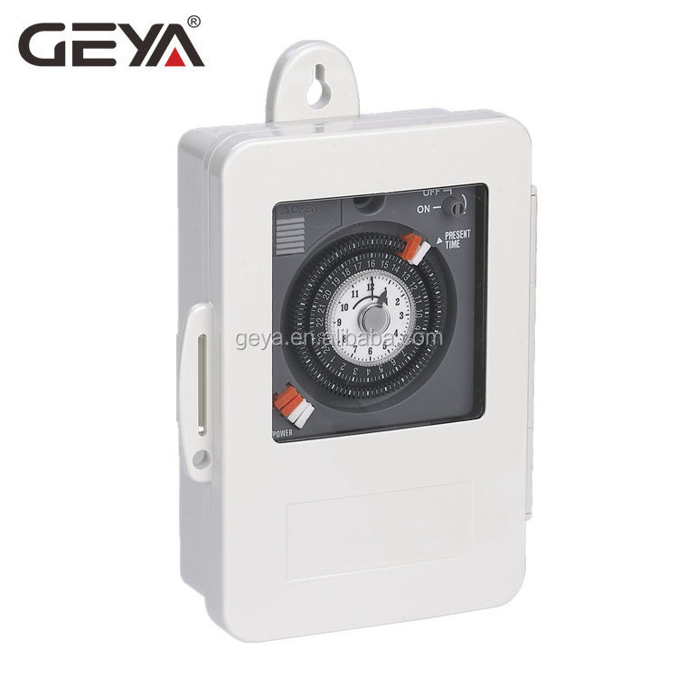 GEYA TB35 Battery Powered 12V Timer Switch 24 Hours 15 Minutes Interval Daily Mechanical Time Switch