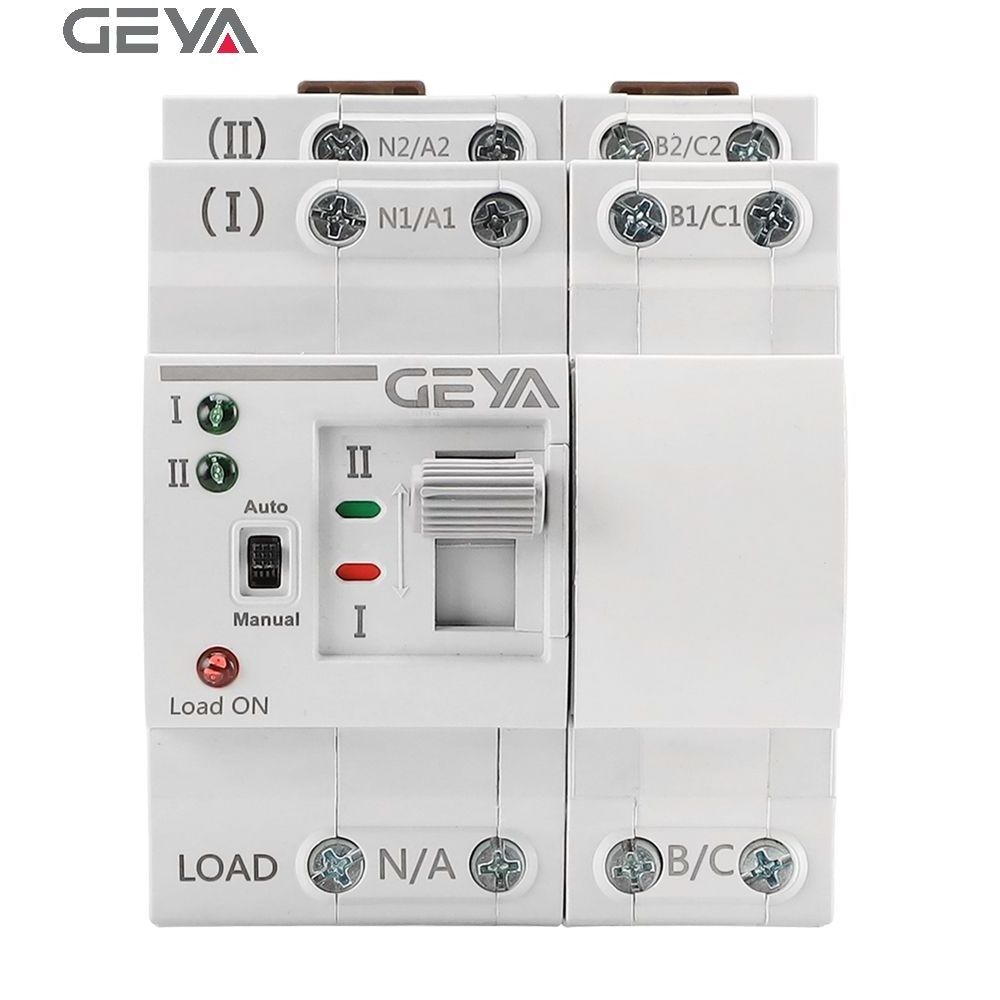 GEYA G2R-63 II 4P Generator ATS Controller Daul Power Changeover Automatic Transfer Ats Din Rail Switch 63amp 4p Cabinet 4 Ways