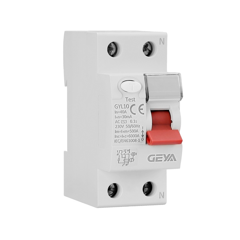 GEYA GYL10 Cheap Breaker Electronic Switch Single Phase RCCB Electromagnetic Switch