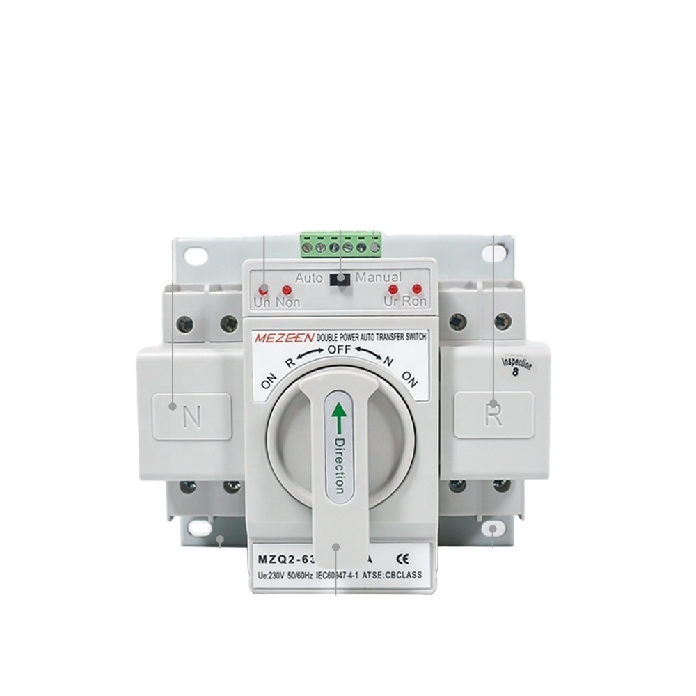 Factory Price ATS Automatic Change Over Switch 63A 2Pole Automatic Transfer Switch ATS For Diesel Generator