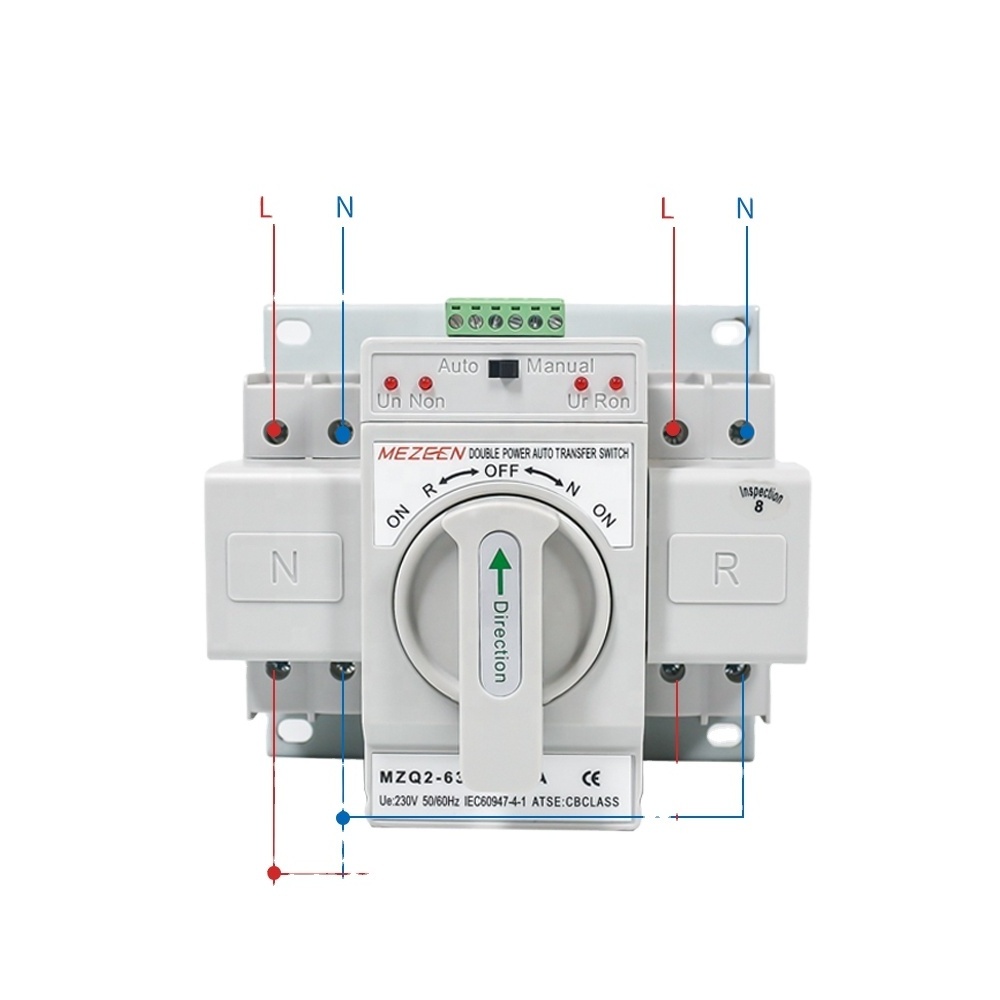 Factory Price ATS Automatic Change Over Switch 63A 2Pole Automatic Transfer Switch ATS For Diesel Generator