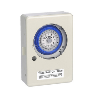 GEYA TB35 Battery Powered 12V Timer Switch 24 Hours 15 Minutes Interval Daily Mechanical Time Switch