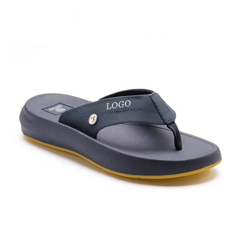 Xsheng Factory Price Non-Slip Summer Beach Casual Slipper Flip-Flops Outdoor Rubber Outsole  Custom Slide Flip Flops With Logo