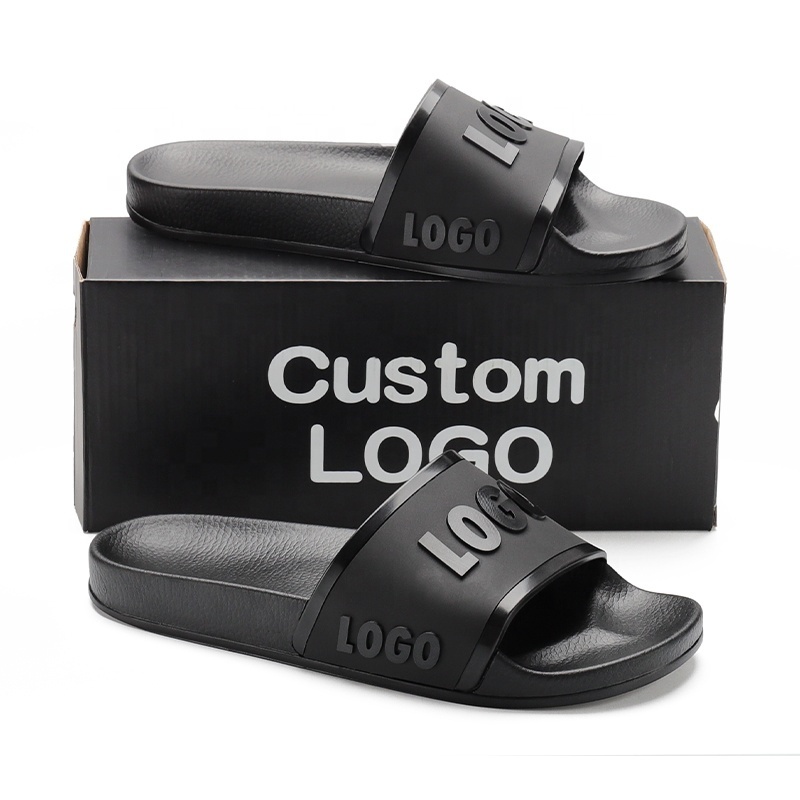 Xsheng Factory Price Support Dropshipping Super Soft Pu Sole  Custom Logo Comfortable Slides  Designer Sandals Slides Slipper