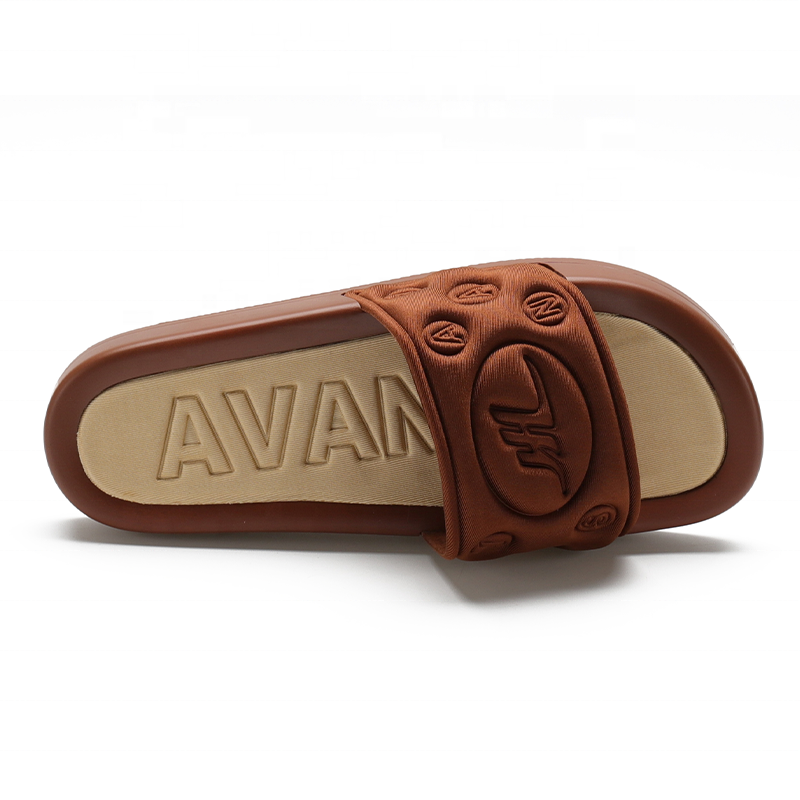 Xsheng Good Price Eco Friendly Material Slides Custom Logo Memory Foam Flat Sport Sandal  Embossed Logo Custom Slide Us S