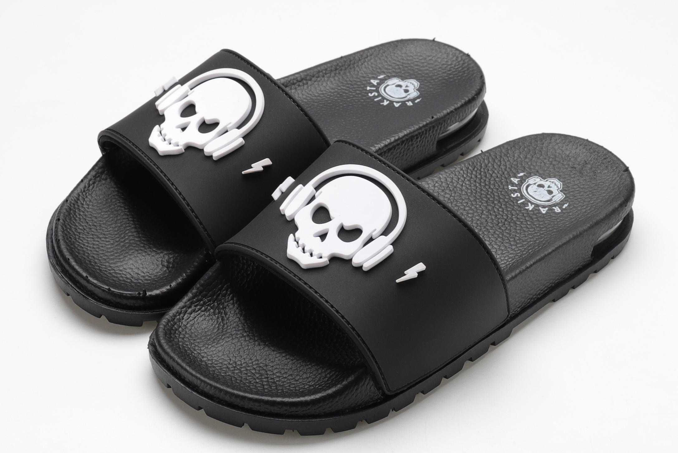 Factory Custom Slides 3D Logo Men's Custom Sandals Rubber Embossed Customization Flip Flops