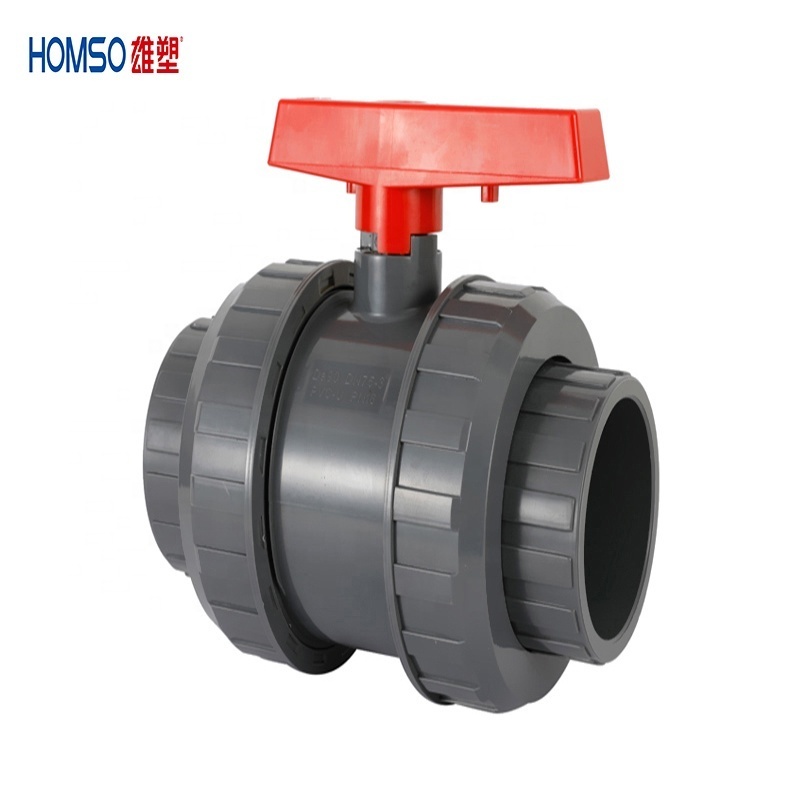 NEW UPVC Double True Union Water Ball Valve Compact Ball Valve with EPDM O-Rings FULL PORT 1/2