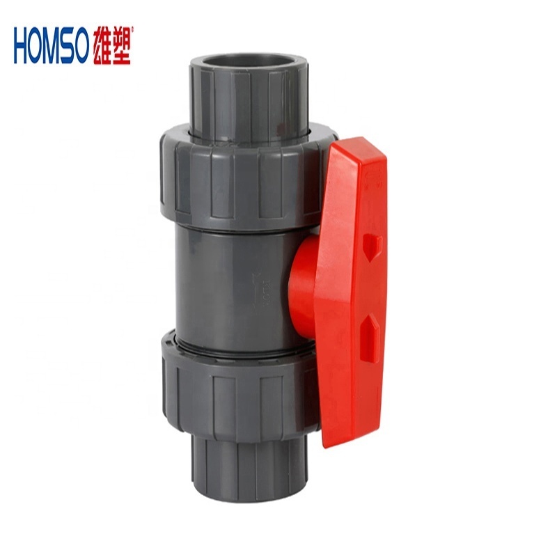 NEW UPVC Double True Union Water Ball Valve Compact Ball Valve with EPDM O-Rings FULL PORT 1/2