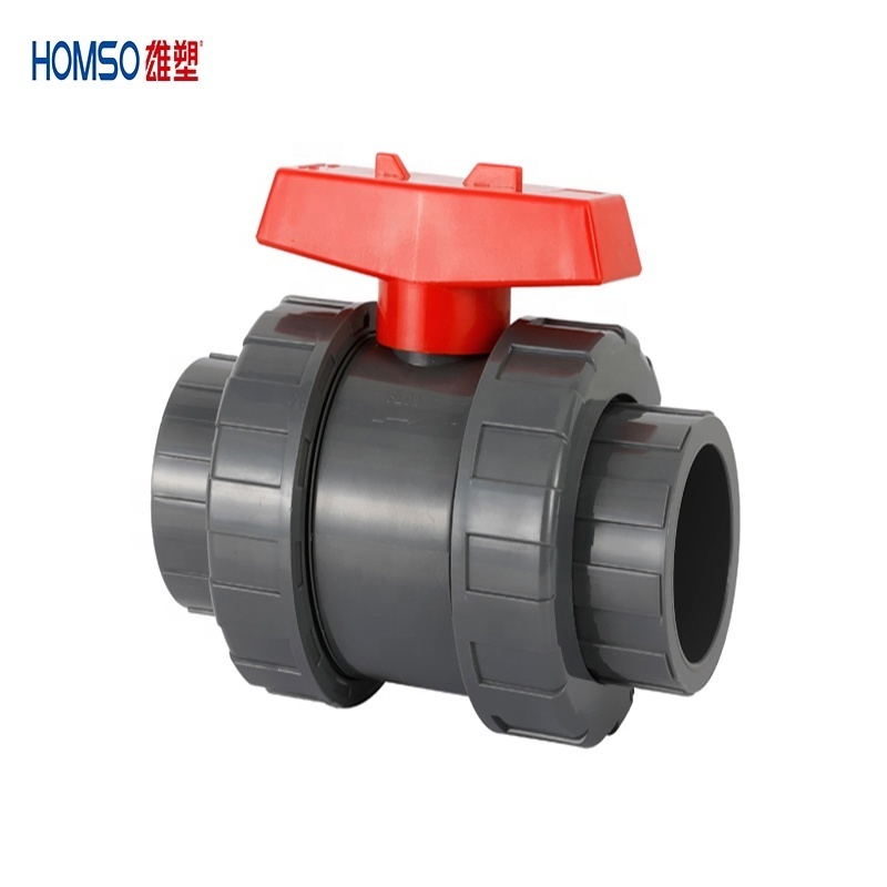 NEW UPVC Double True Union Water Ball Valve Compact Ball Valve with EPDM O-Rings FULL PORT 1/2