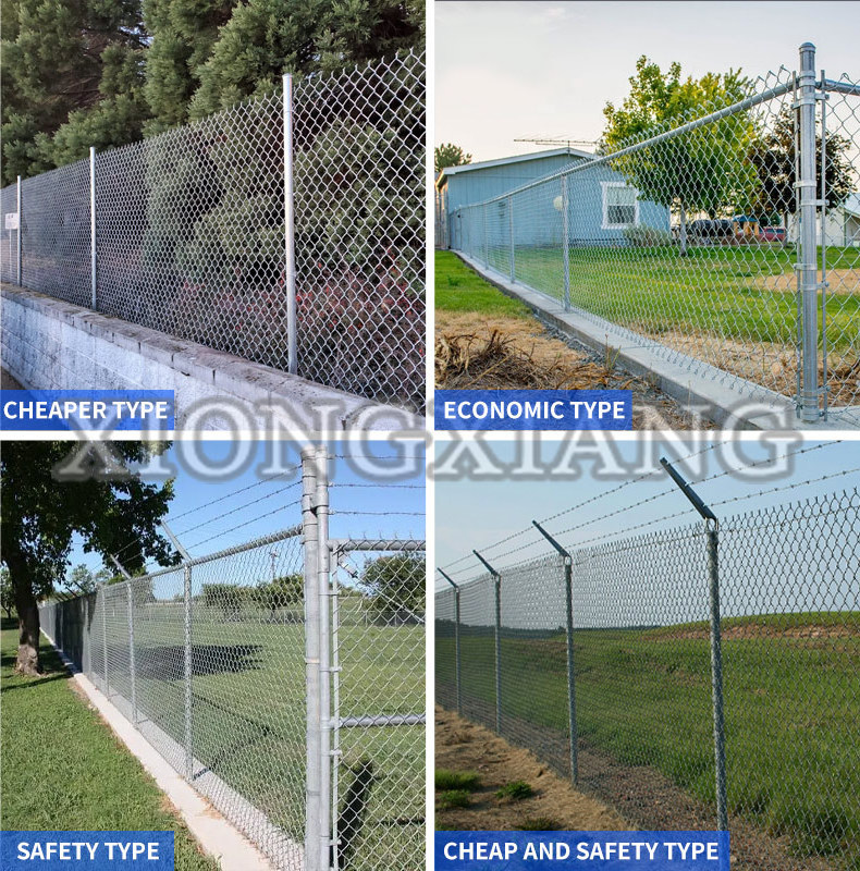 Low price galvanized chain link fence diamond wire mesh For Factory Game Fence