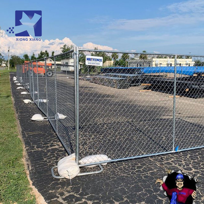 Hot Sell Portable Construction Security Fence Panel Site 12FT Chain Link Temporary Fencing