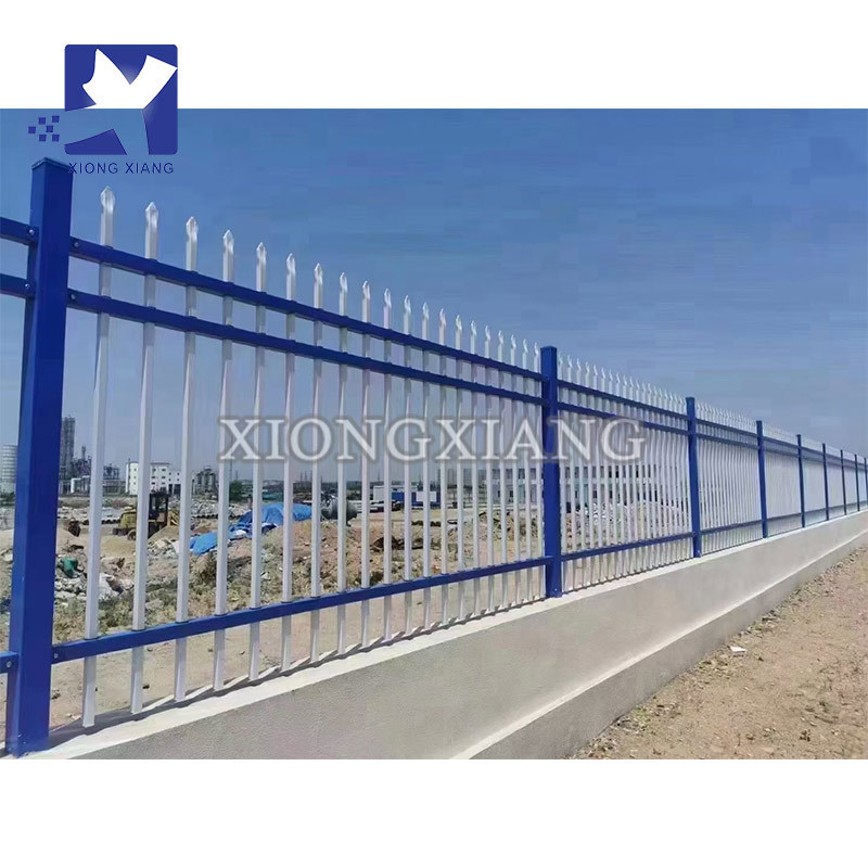 Cheap Modern Metal fence galvanized Picket Wrought Iron Fence Panels Metal Fence