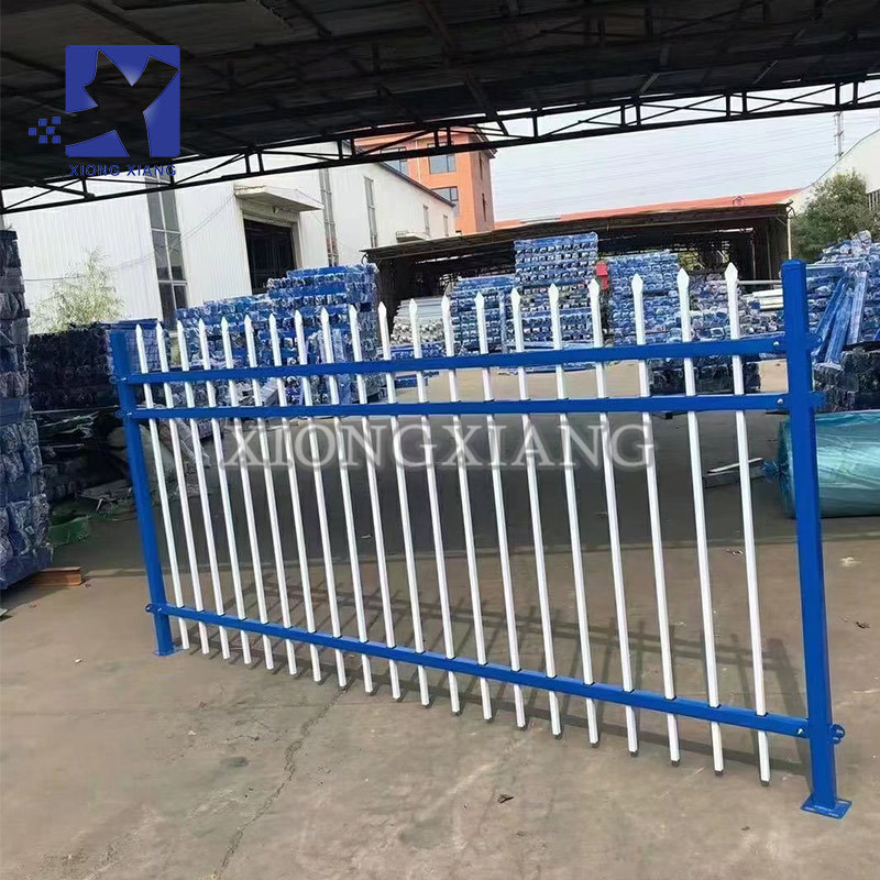 Cheap Modern Metal fence galvanized Picket Wrought Iron Fence Panels Metal Fence