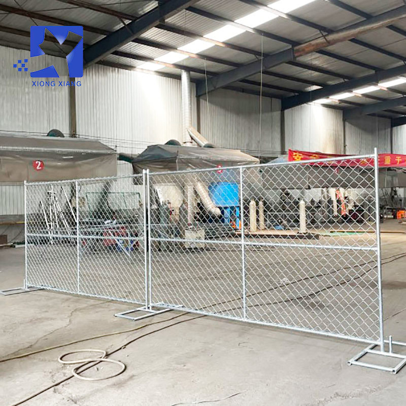 In Stock Galvanized Portable Event Steel Stand Post Base Feet Temporary Chain Link Fence Panel