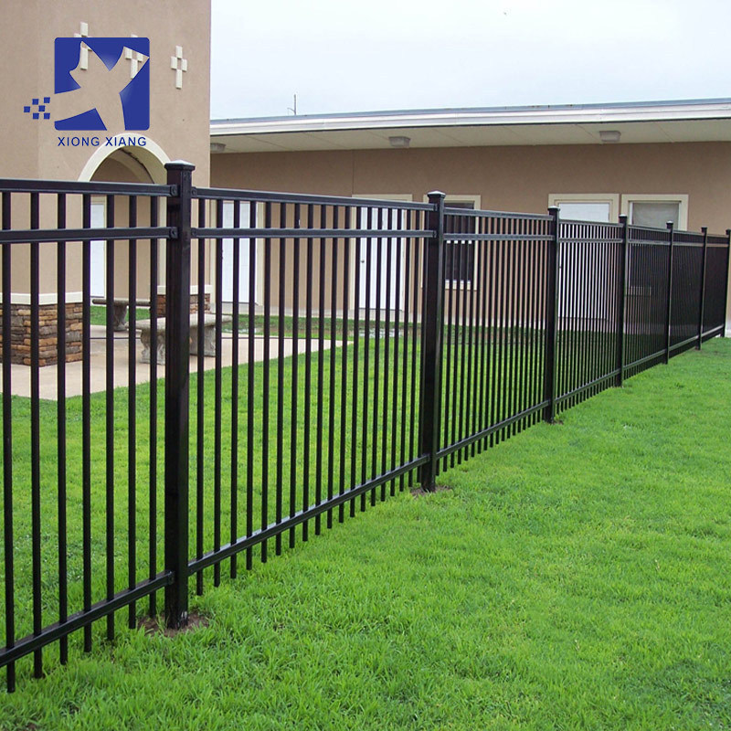 Cheap Modern galvanized Picket Wrought Iron Fence Panels Steel Fence metal fences panels