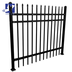 Cheap Modern galvanized Picket Wrought Iron Fence Panels Steel Fence metal fences panels