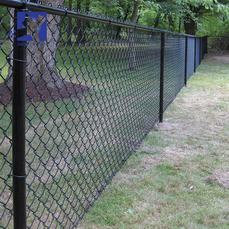 Low Price 6ft PVC Coated Galvanized Black Decoration Diamond Wire Mesh Chain Link Fence