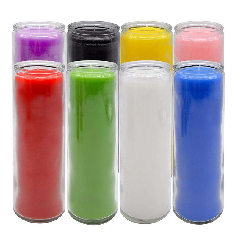 7 Day Votive Religious Glass Church Candles