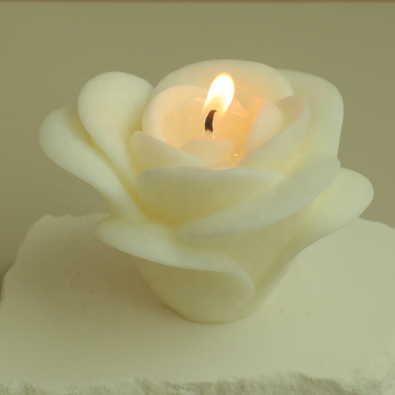 Candle manufacturers wholesale creative aromatherapy soy wax scented candles with flower design