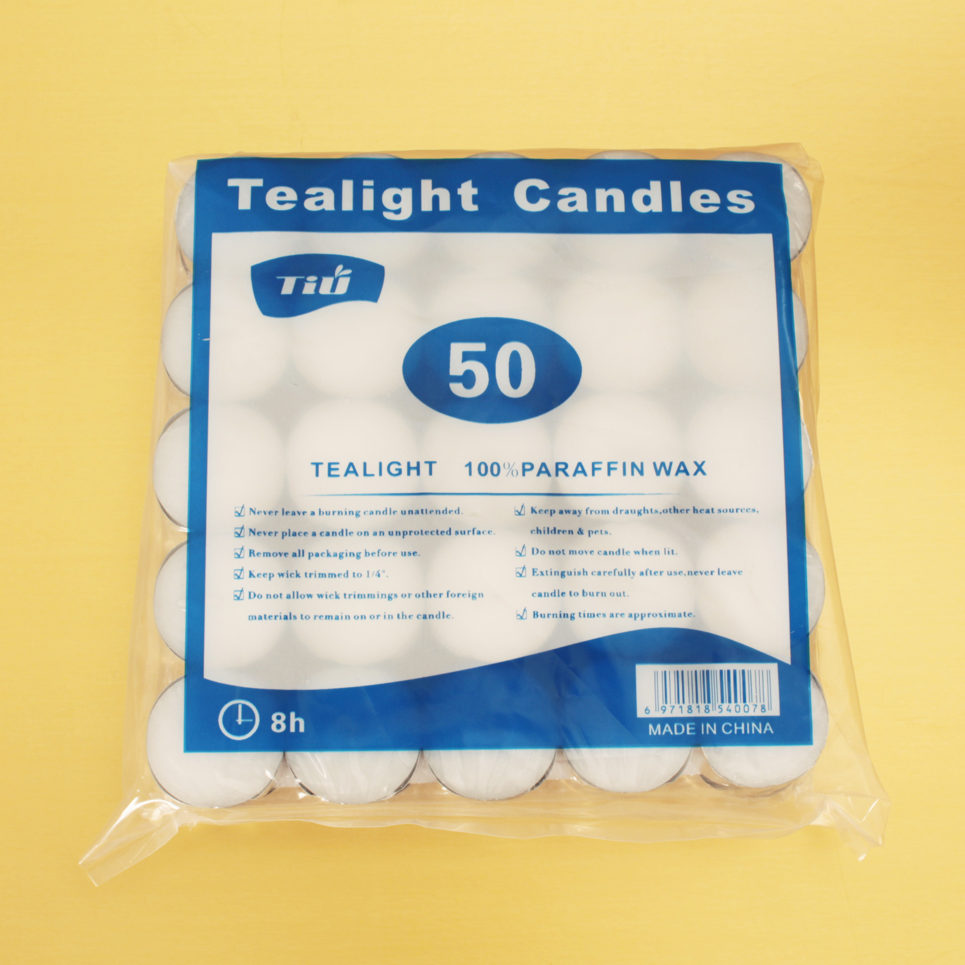 Tea Lights 8 Hour Long Burn Night Light Candles unscented tealight 23g candle for wedding