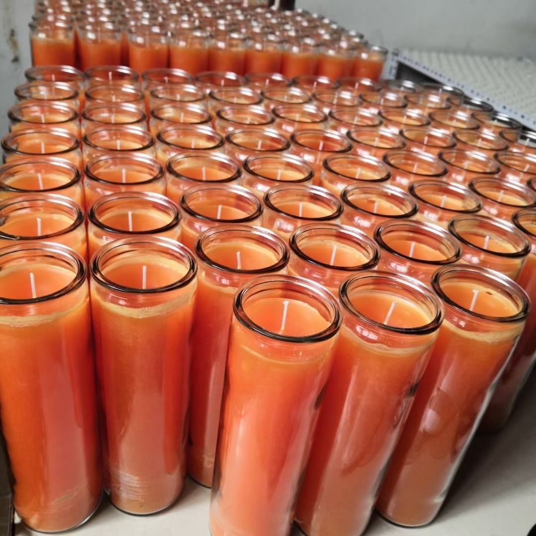 7 Day Votive Religious Glass Church Candles