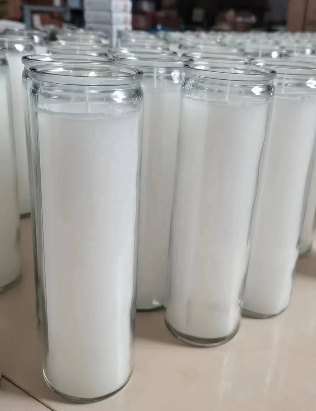 7 Day White Memorial Grave Candles for Religious Memory Vigil and Emergency Use