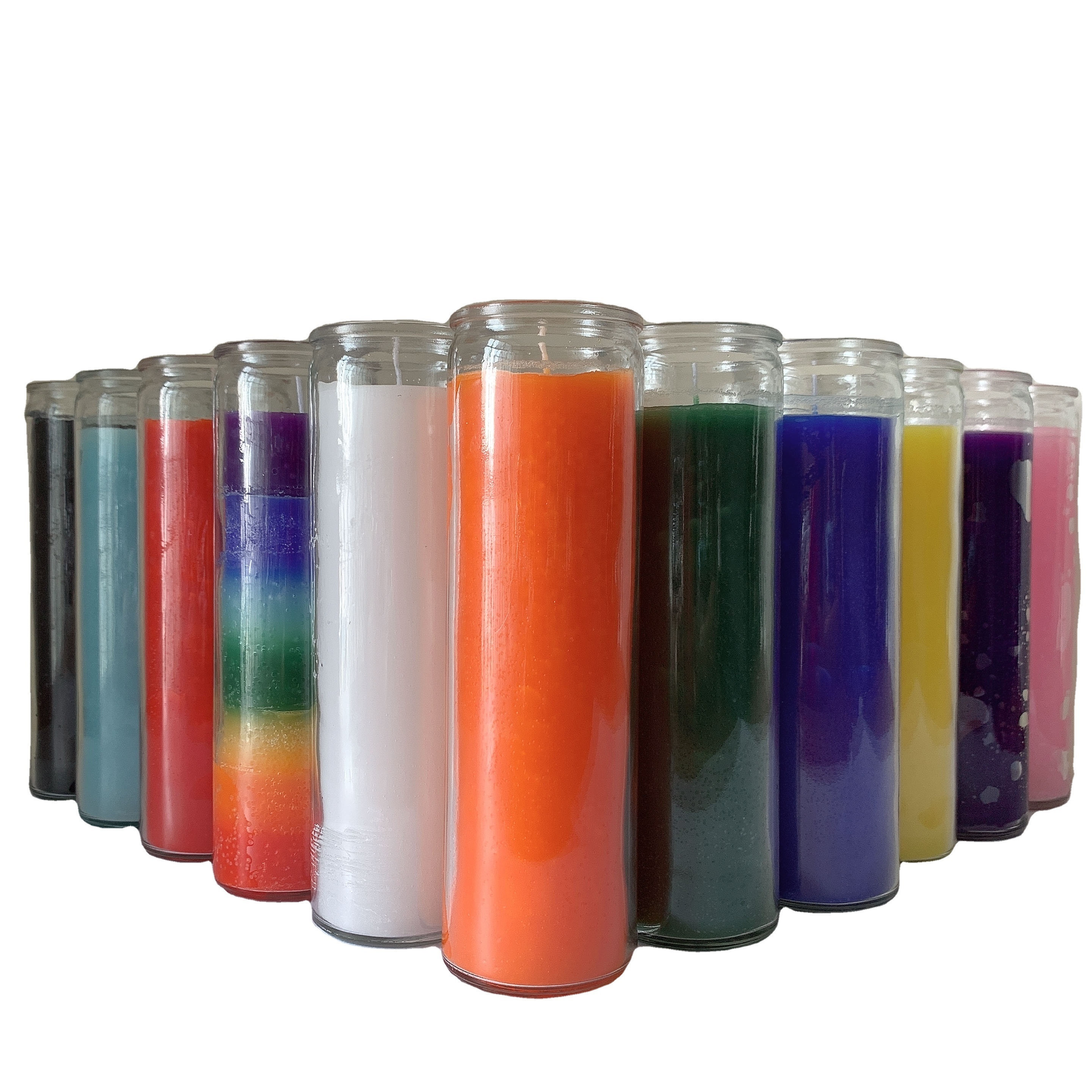 Wholesale 7 day candles solid color purple pink white black