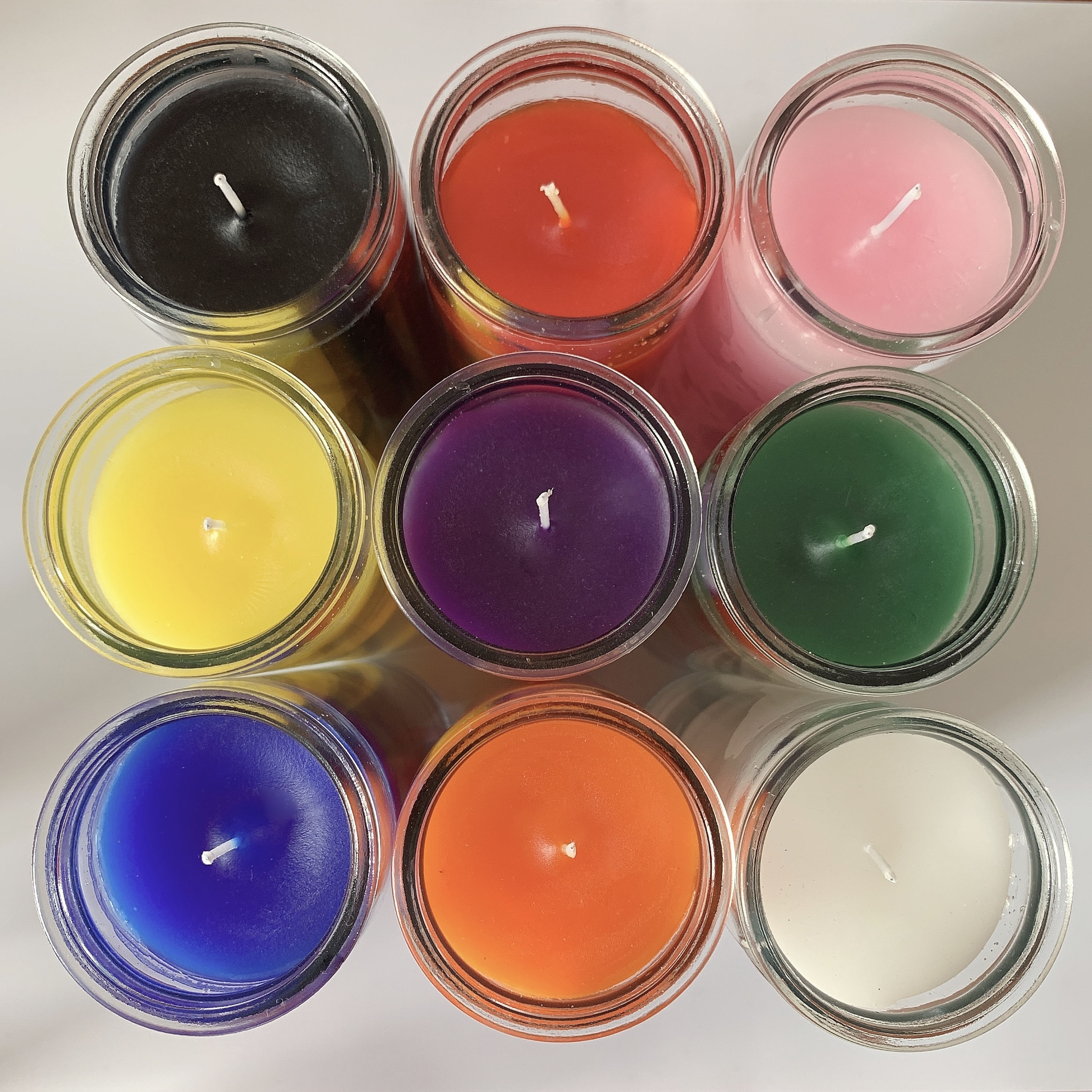 Wholesale Unscented White 7 Day Devotional Prayer Glass Container Candle